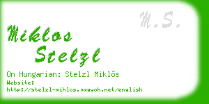 miklos stelzl business card